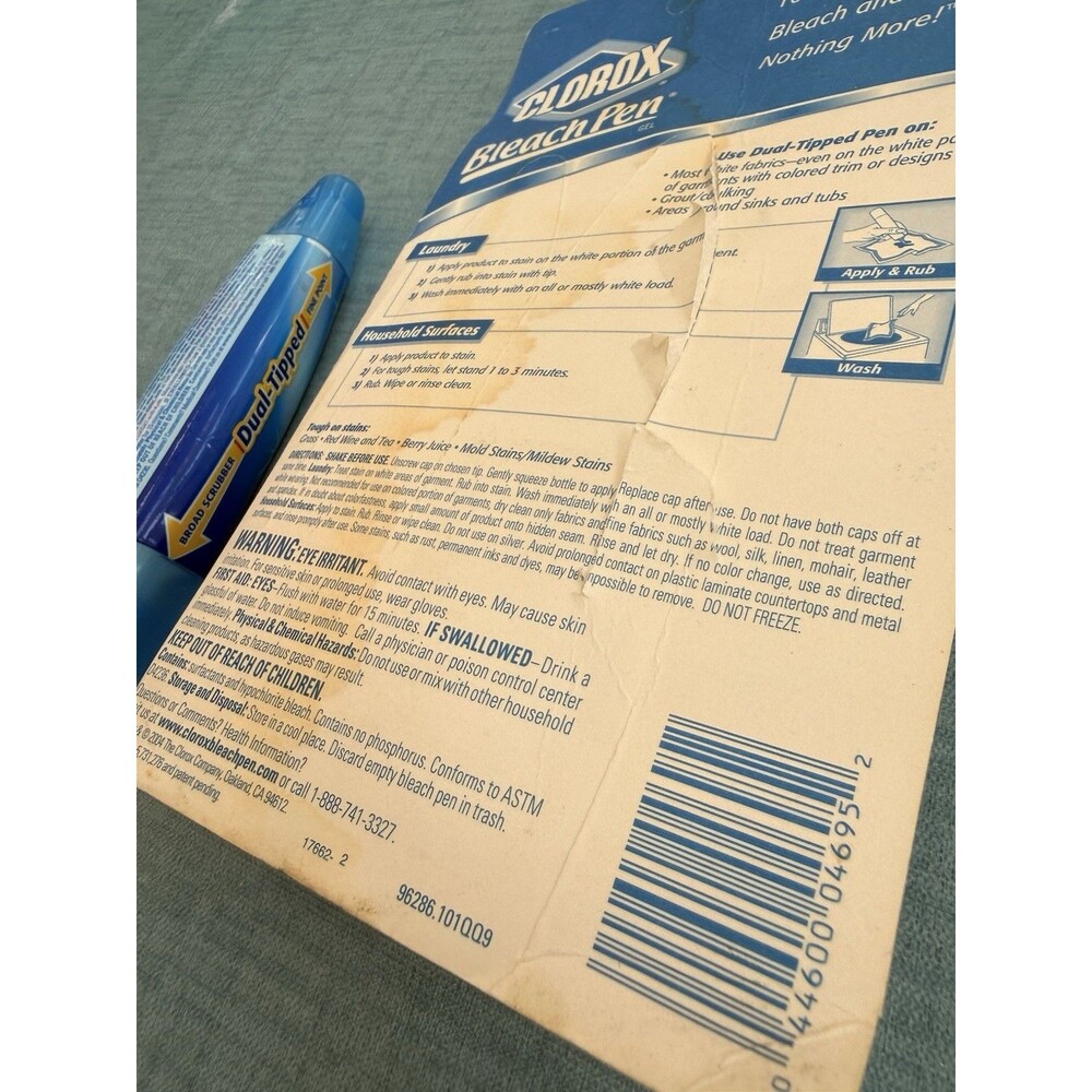 Clorox Bleach Pen Gel Laundry Household  Dual Tipped Discontinued Lot 3 w/holder - Picture 8 of 10